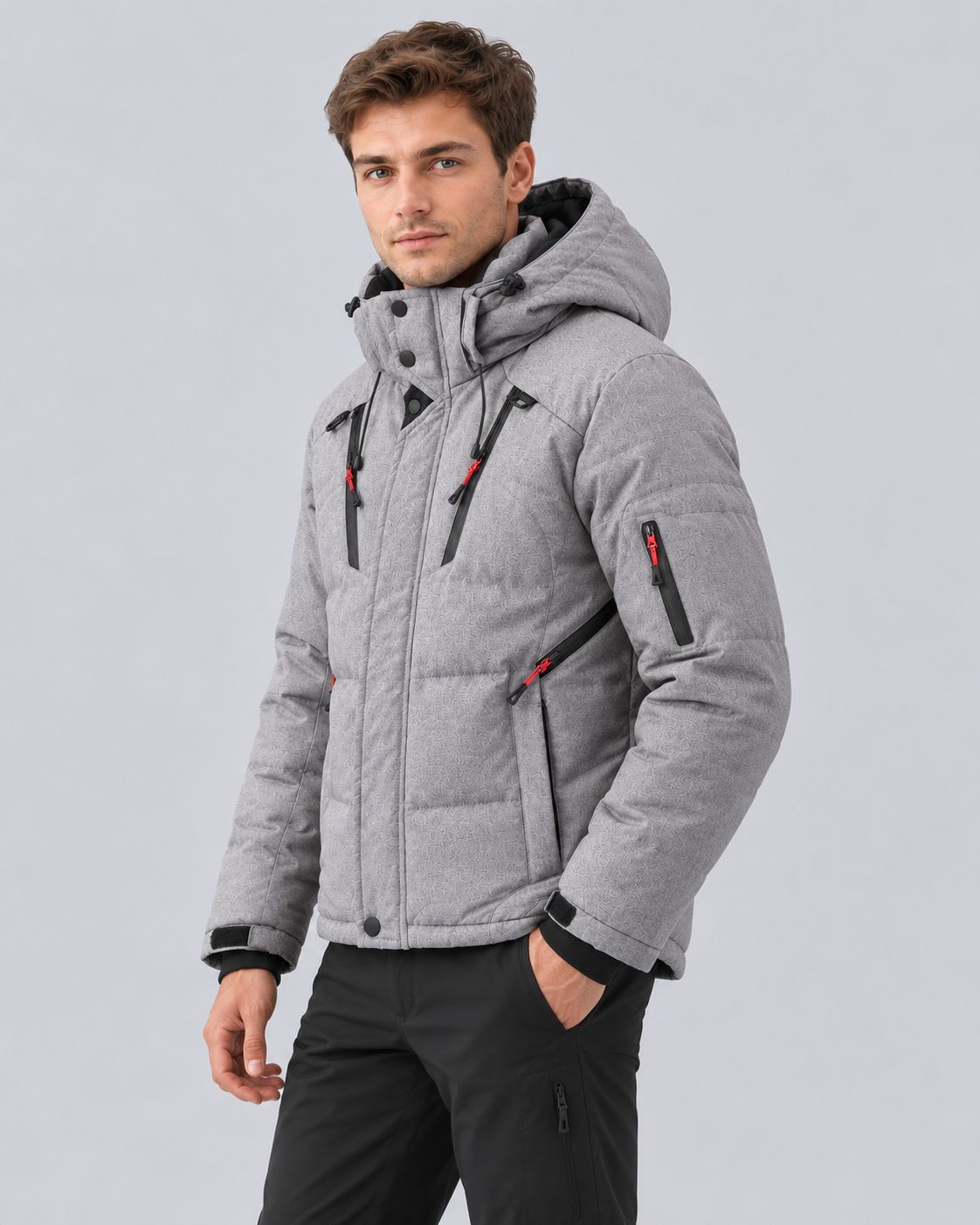 Men's Hooded Puffer Jacket – Insulated Quilted Winter Coat