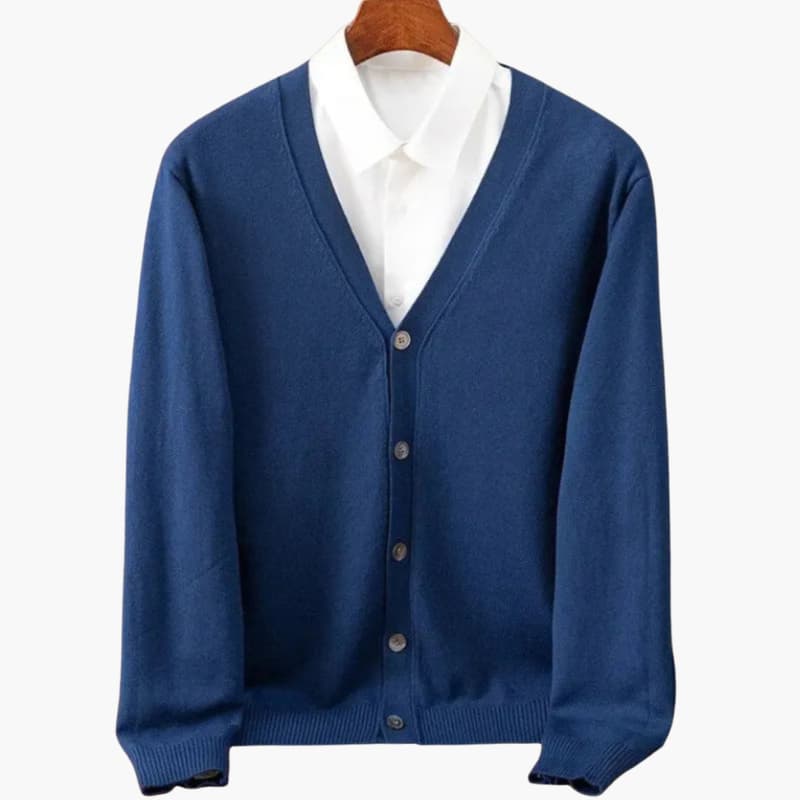 Men’s V-Neck Button-Front Cardigan
