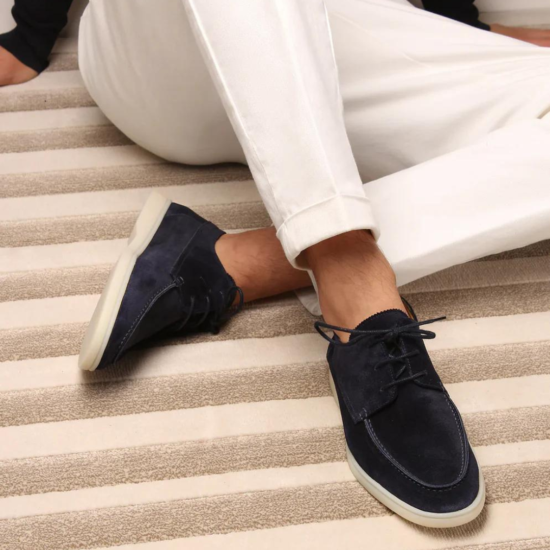 Men's Leather Lace-up Loafers