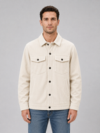 Men's Corduroy Button-Up Overshirt Jacket