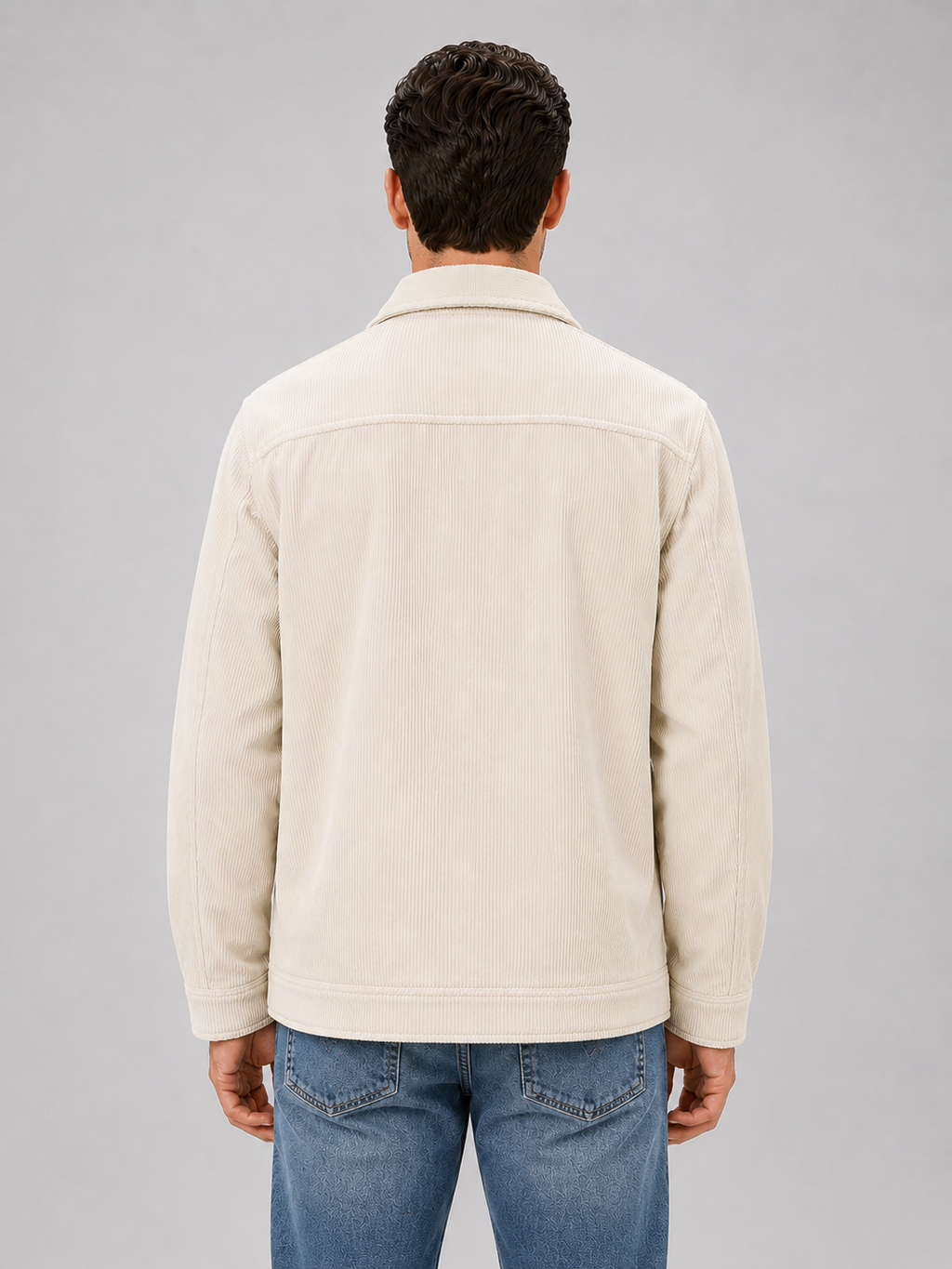 Men's Corduroy Button-Up Overshirt Jacket