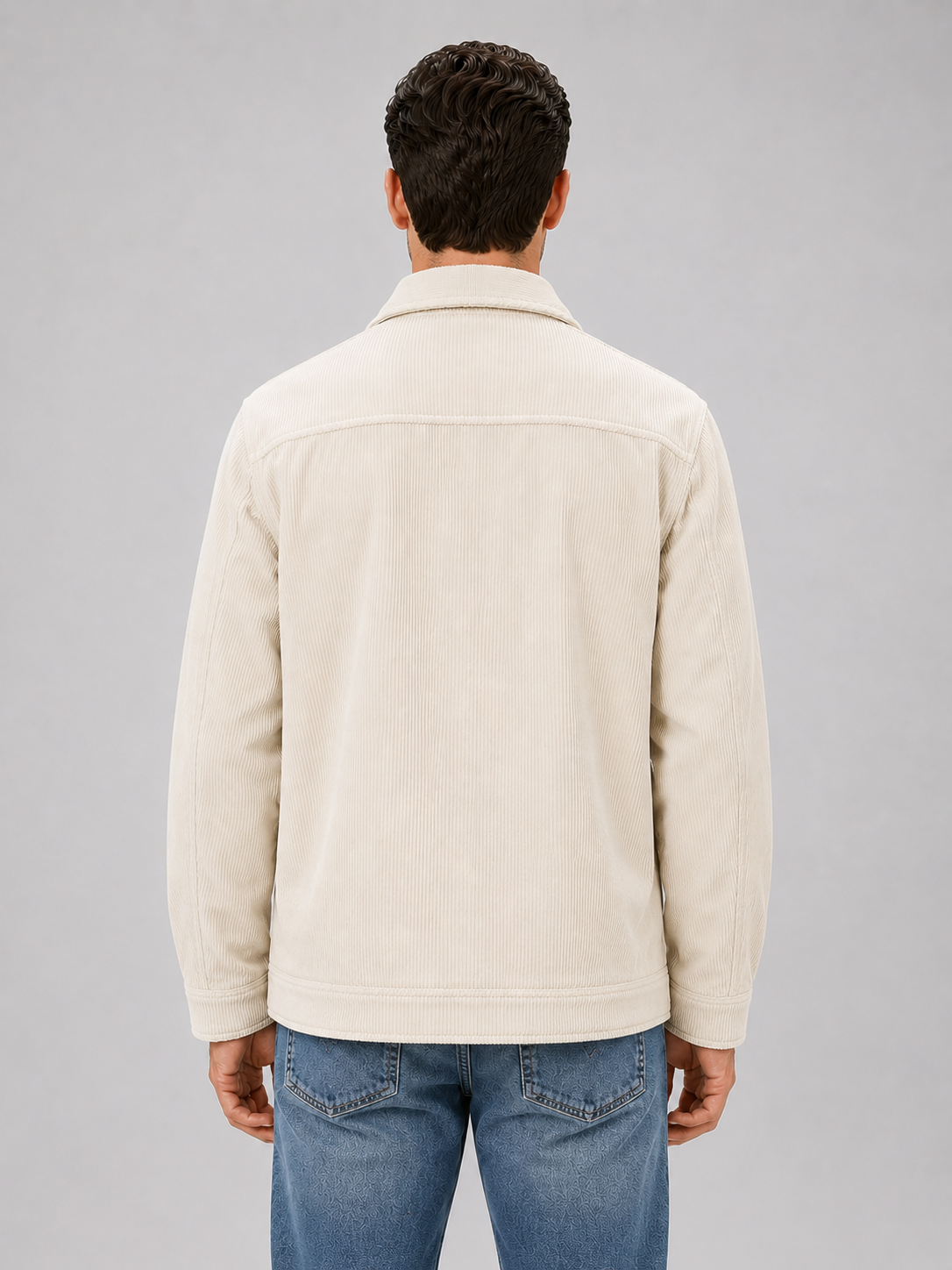 Men's Corduroy Button-Up Overshirt Jacket