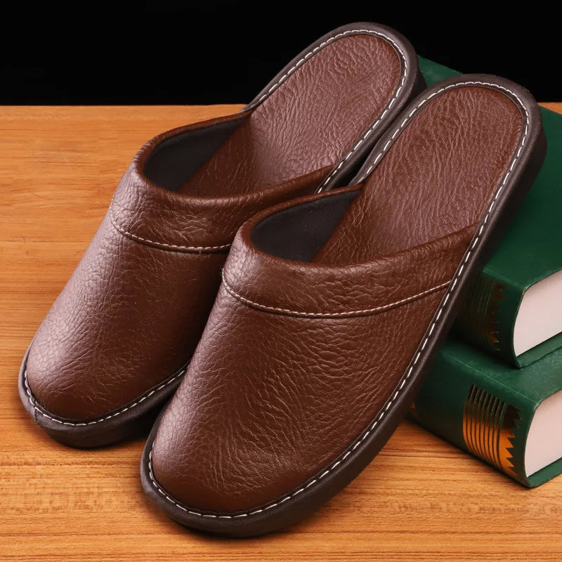 Men's Leather Slippers