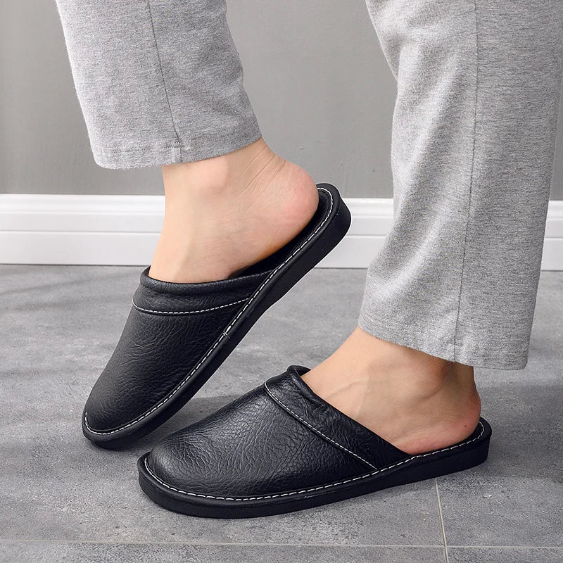 Men's Leather Slippers