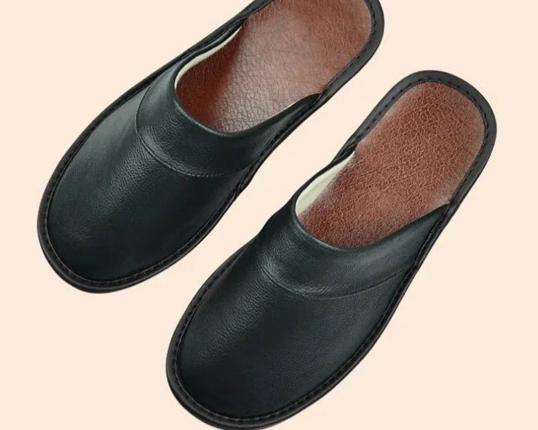 Men's Leather Slippers
