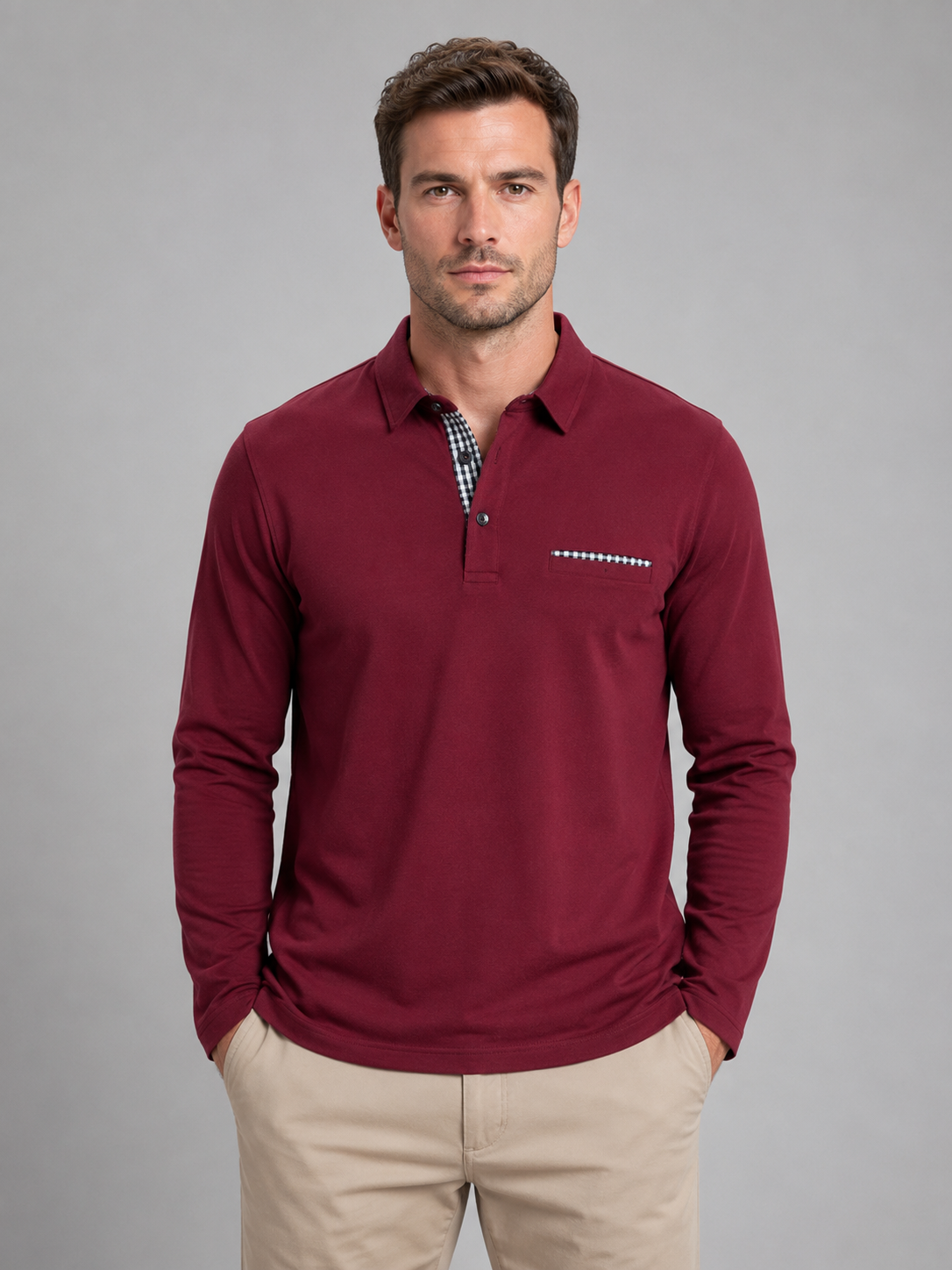 Men’s Long Sleeve Polo Shirt