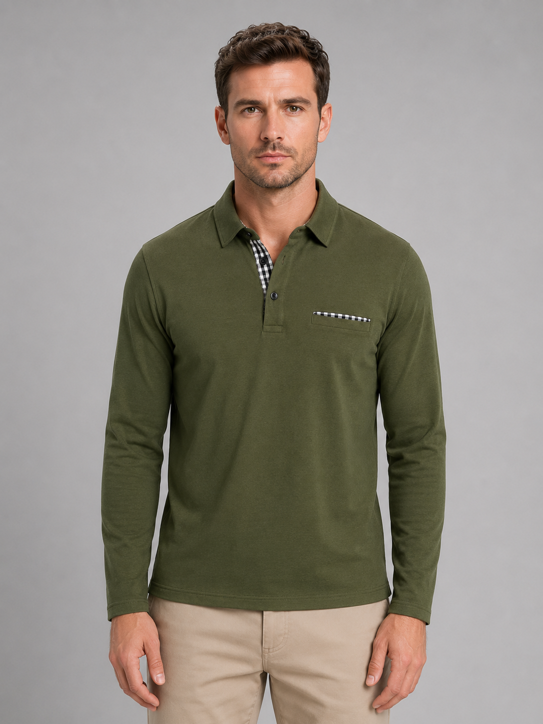 Men’s Long Sleeve Polo Shirt