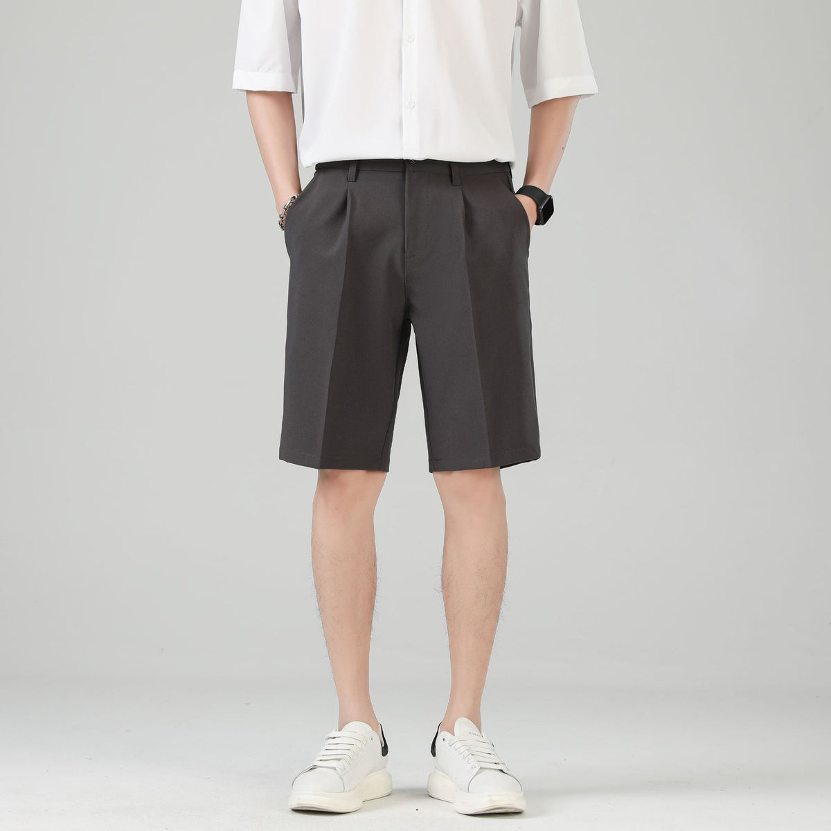 Men's Tailored Double Pleat Chino Shorts