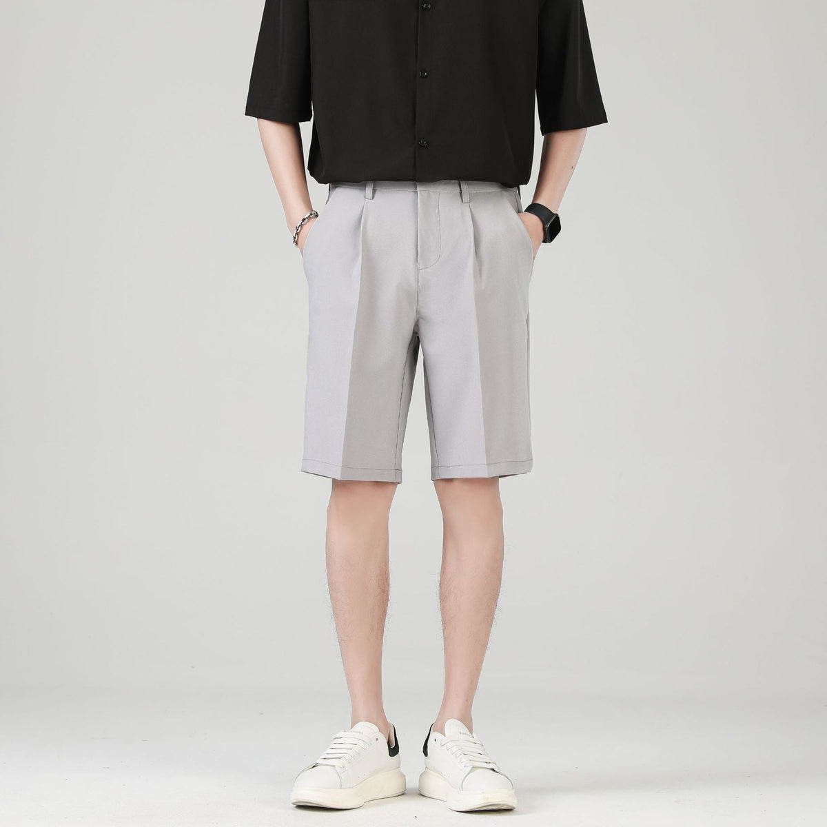 Men's Tailored Double Pleat Chino Shorts