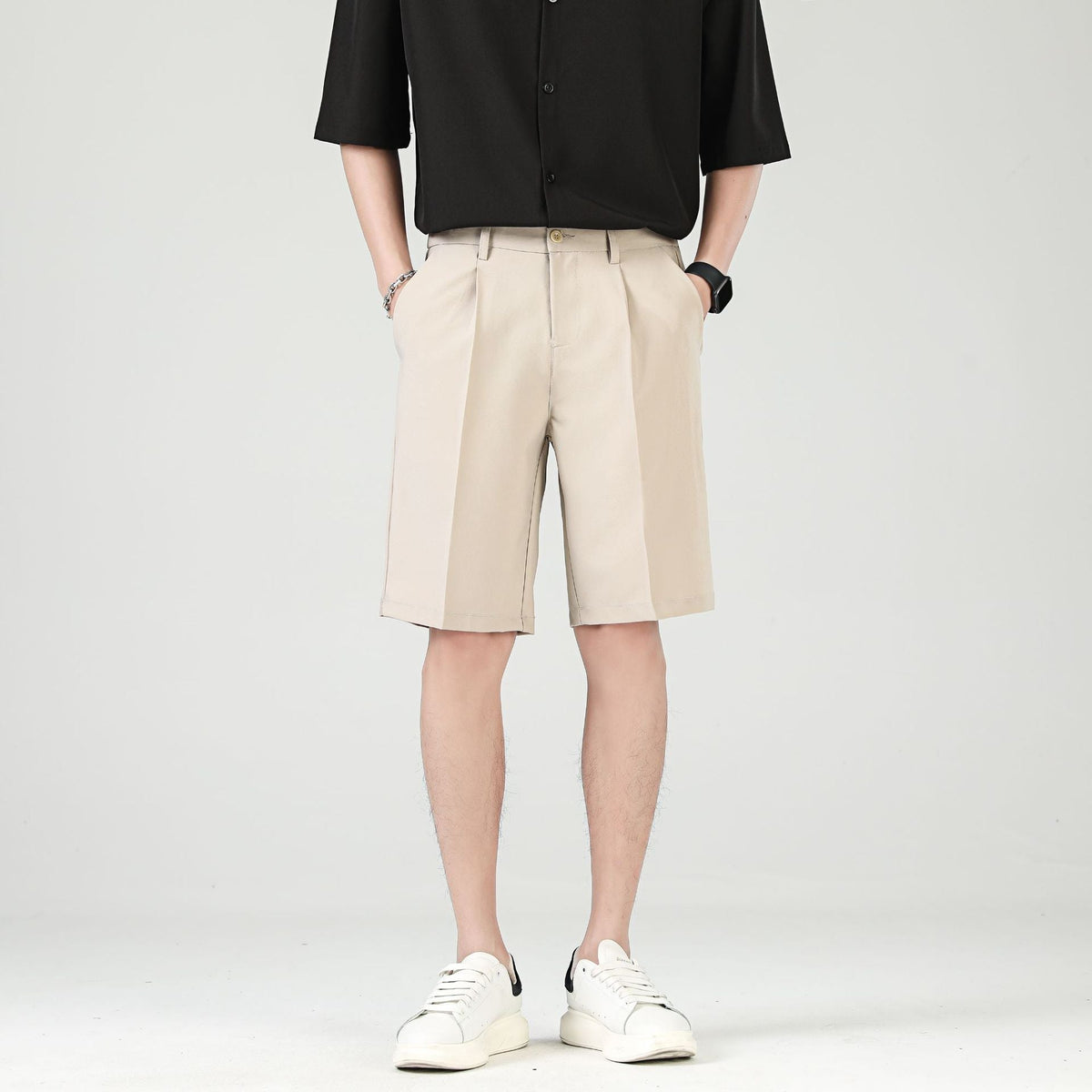 Men's Tailored Double Pleat Chino Shorts