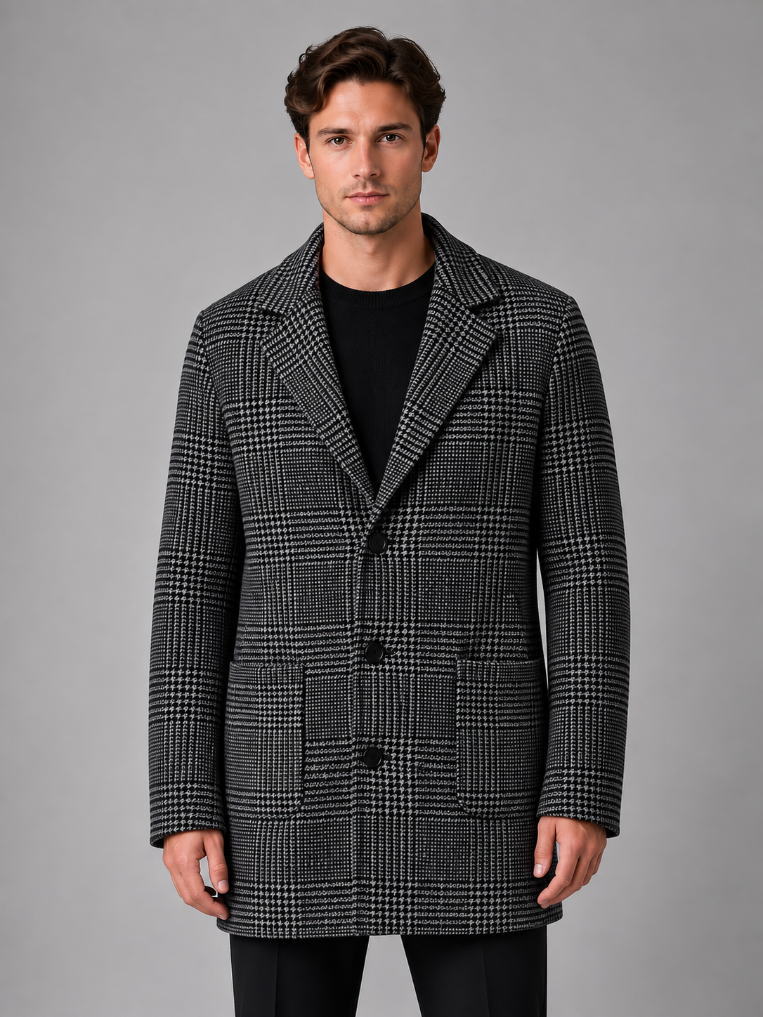 Men's Longline Single-Breasted Coat