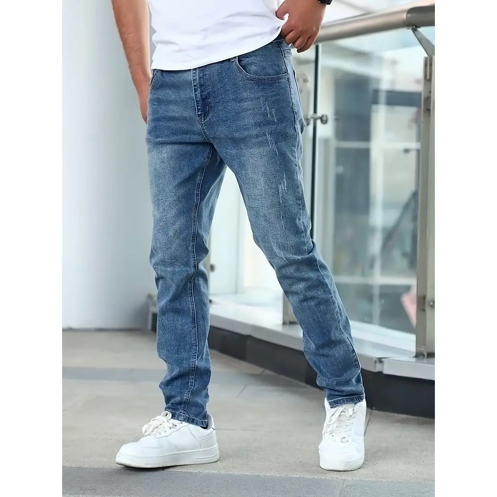 Men's Casual Denim Jeans with Pockets