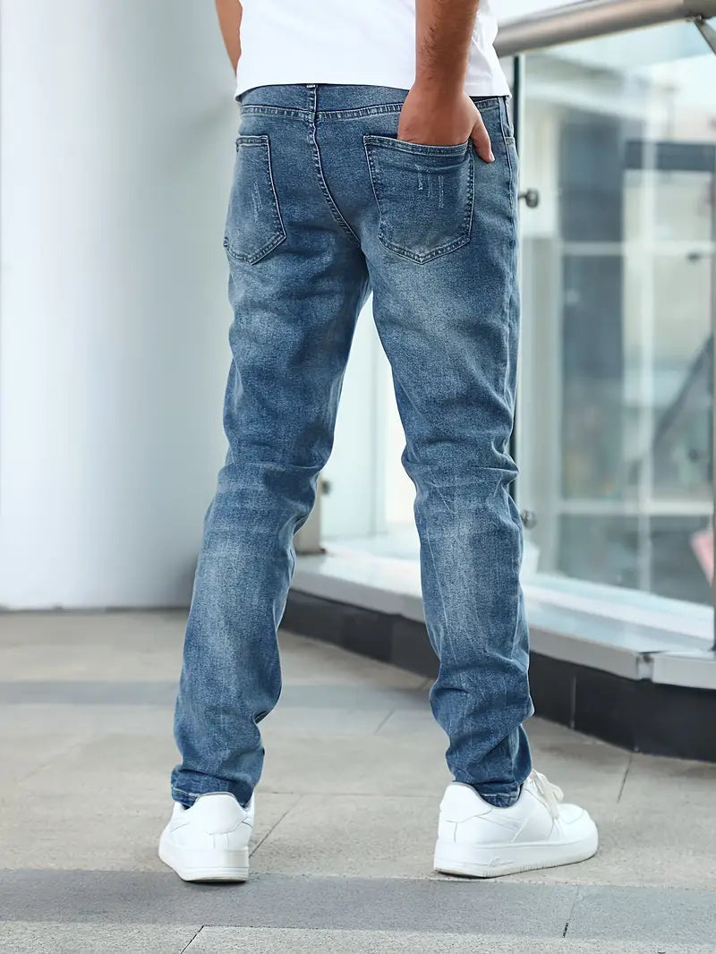Men's Casual Denim Jeans with Pockets