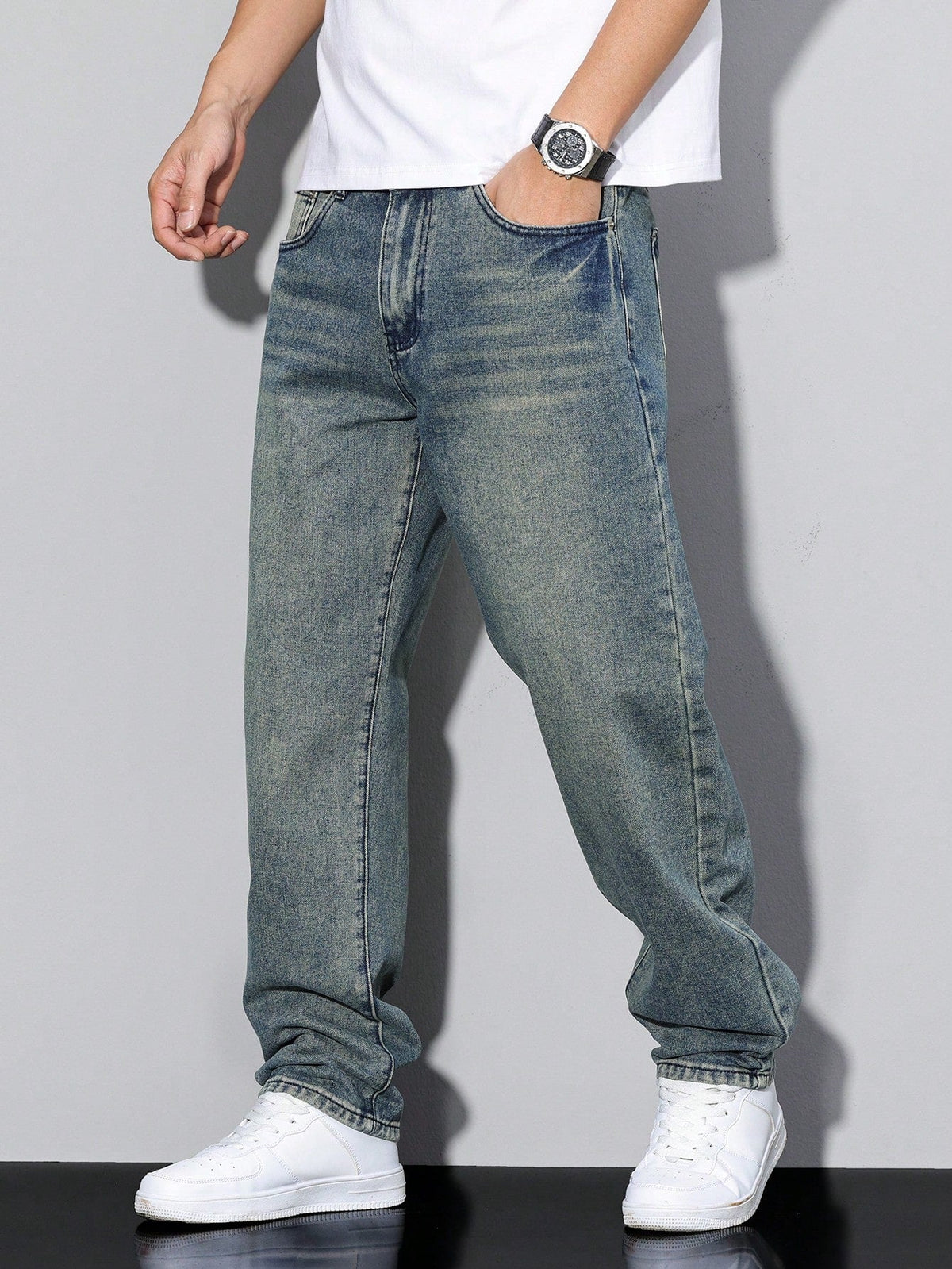 Men's Casual Straight Leg Jeans