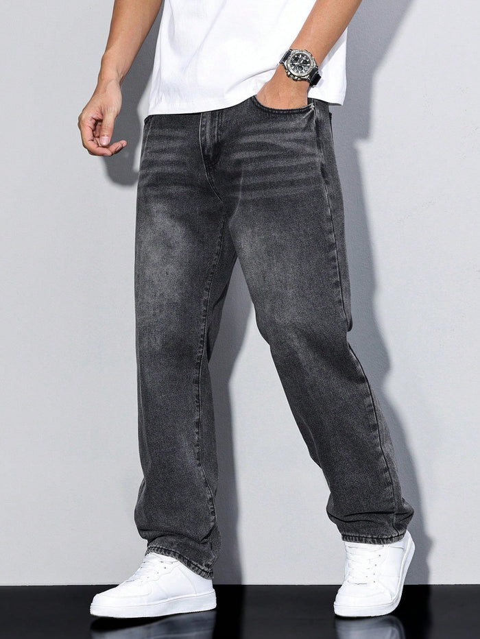Men's Casual Straight Leg Jeans