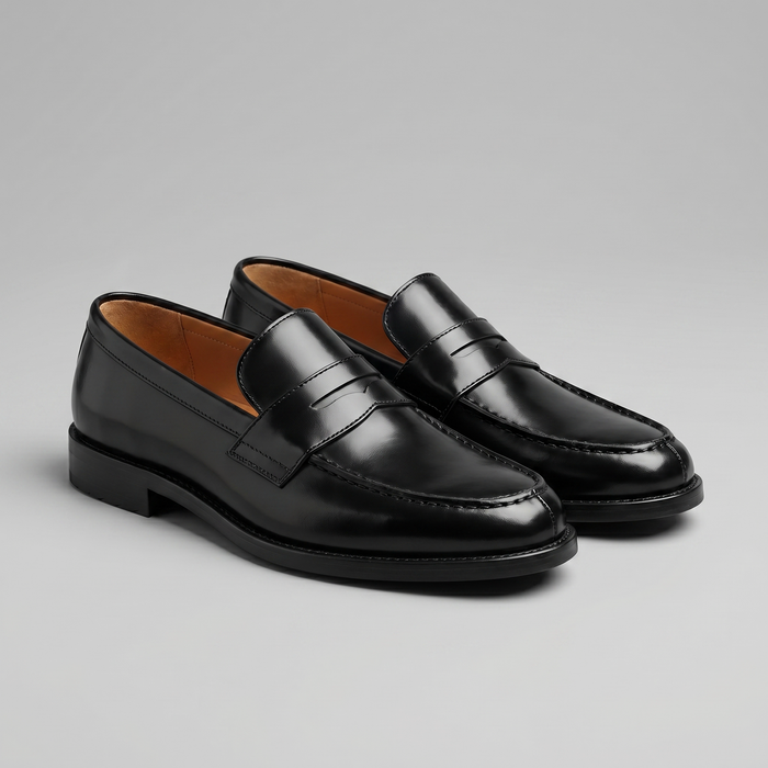 Men's Leather-Look Penny Loafers