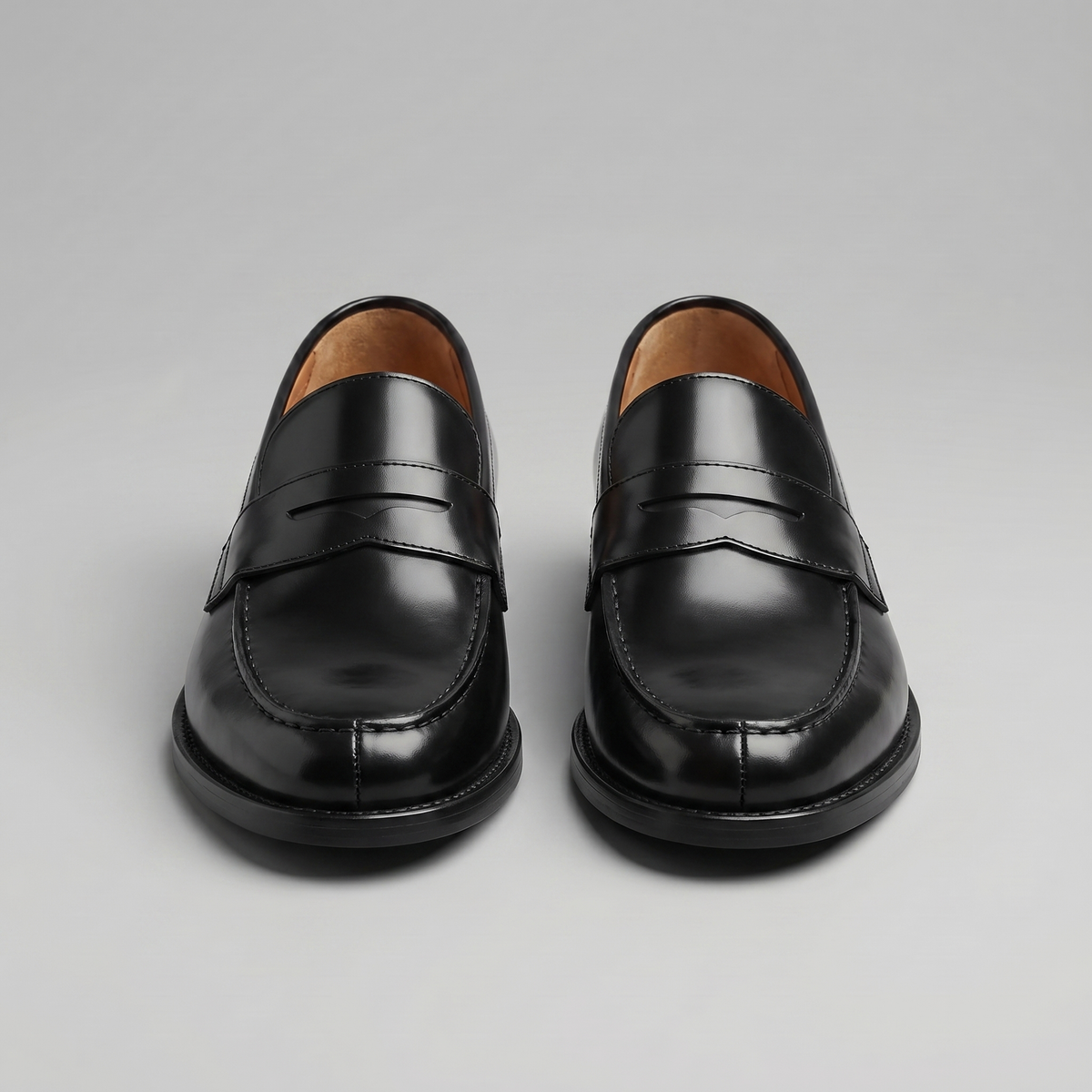 Men's Leather-Look Penny Loafers