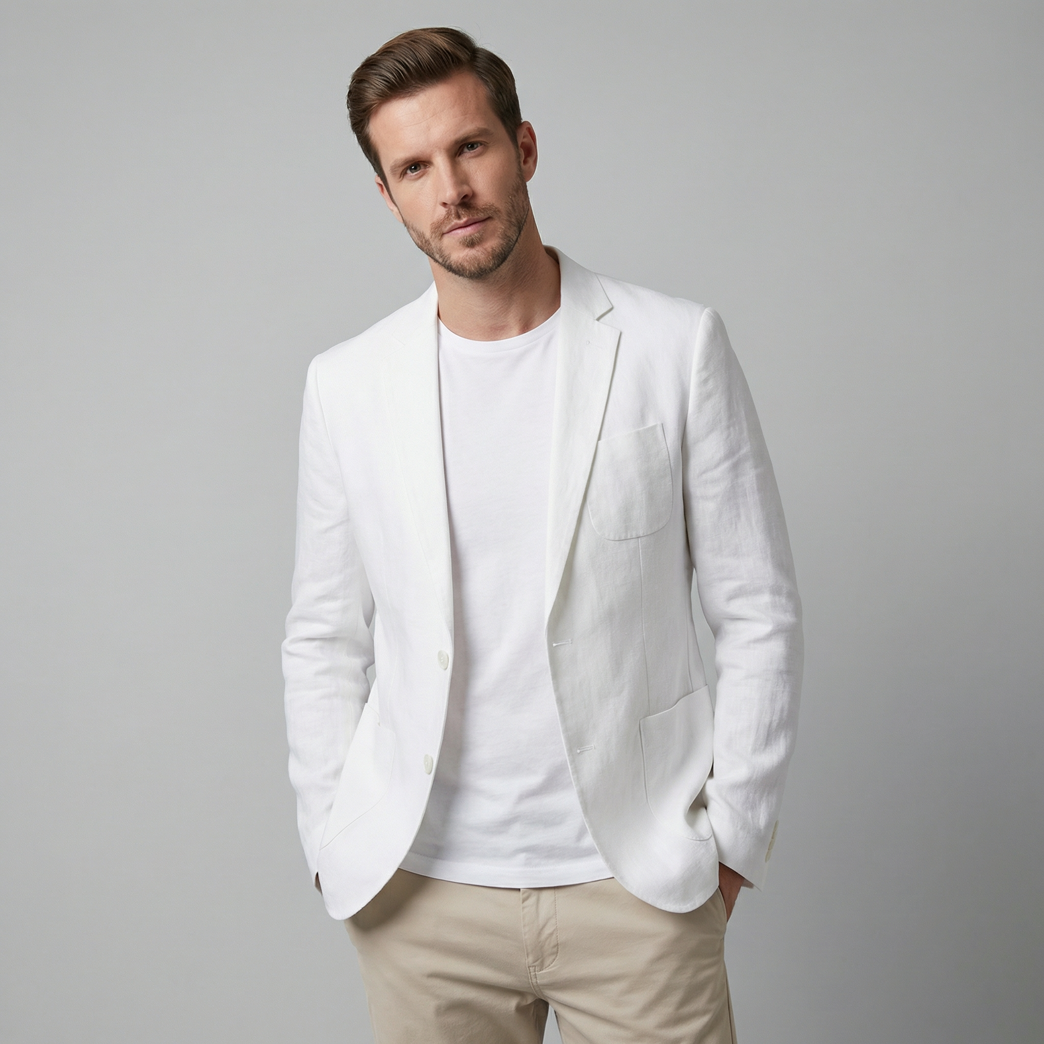 Men's Linen Blazer Jacket