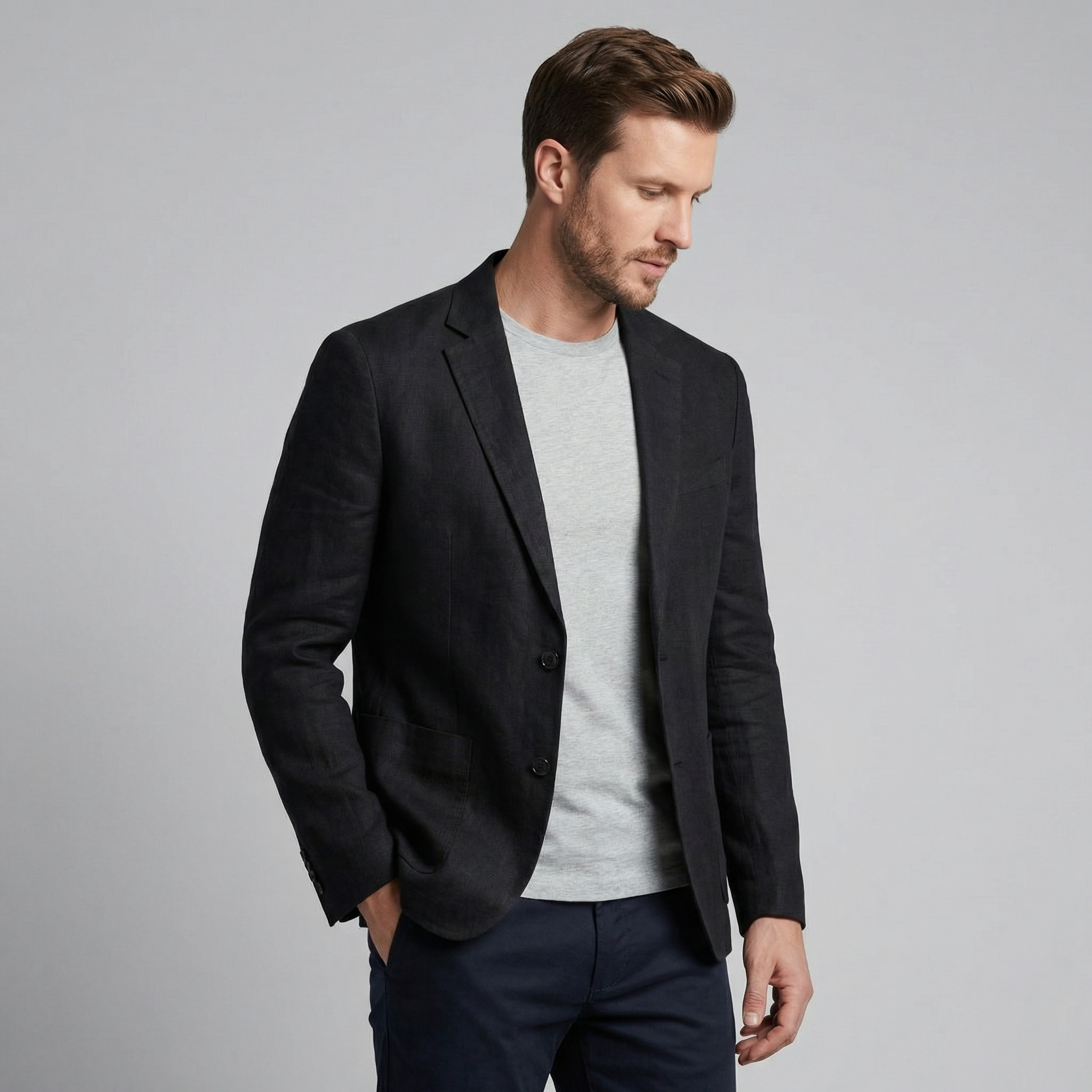 Men's Linen Blazer Jacket