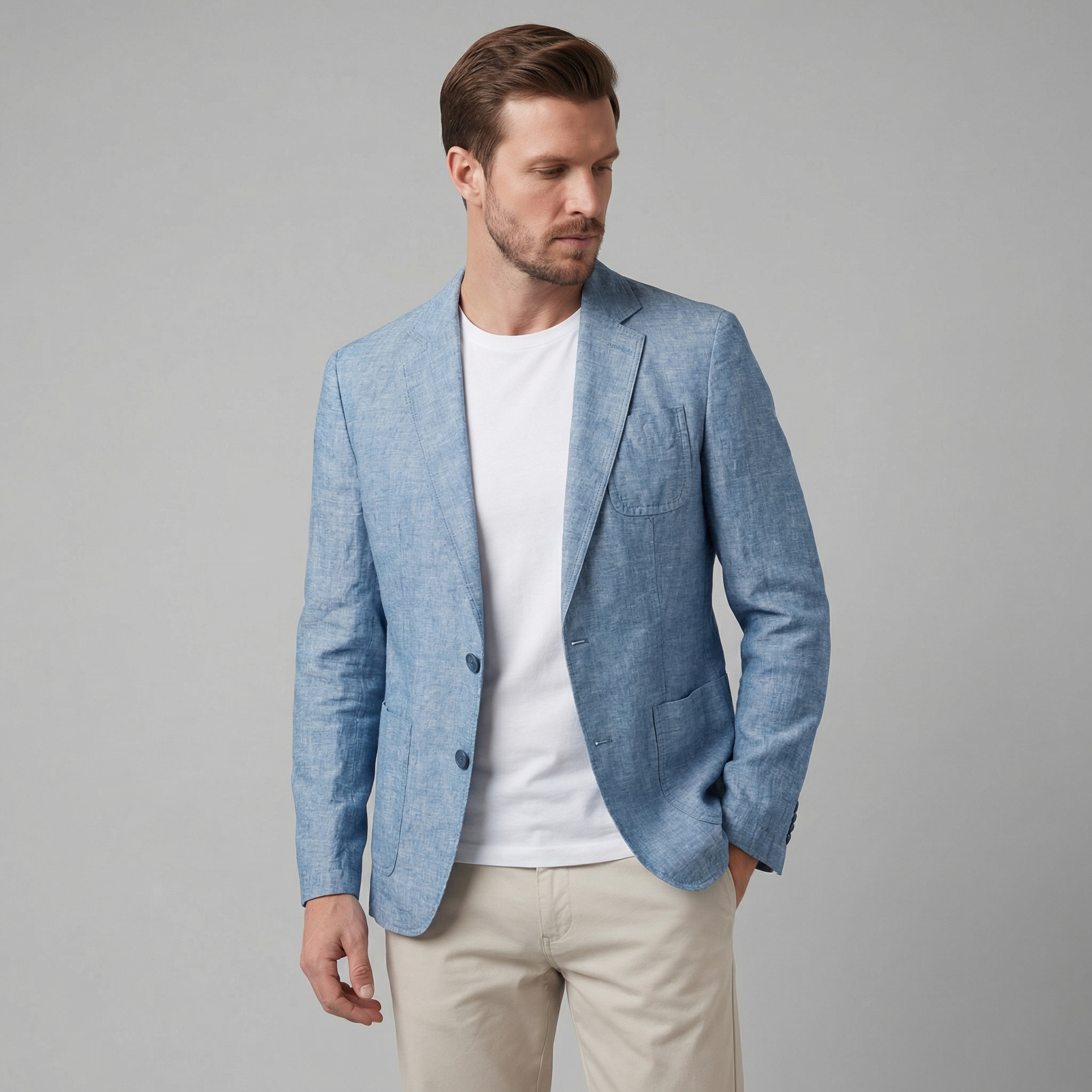 Men's Linen Blazer Jacket