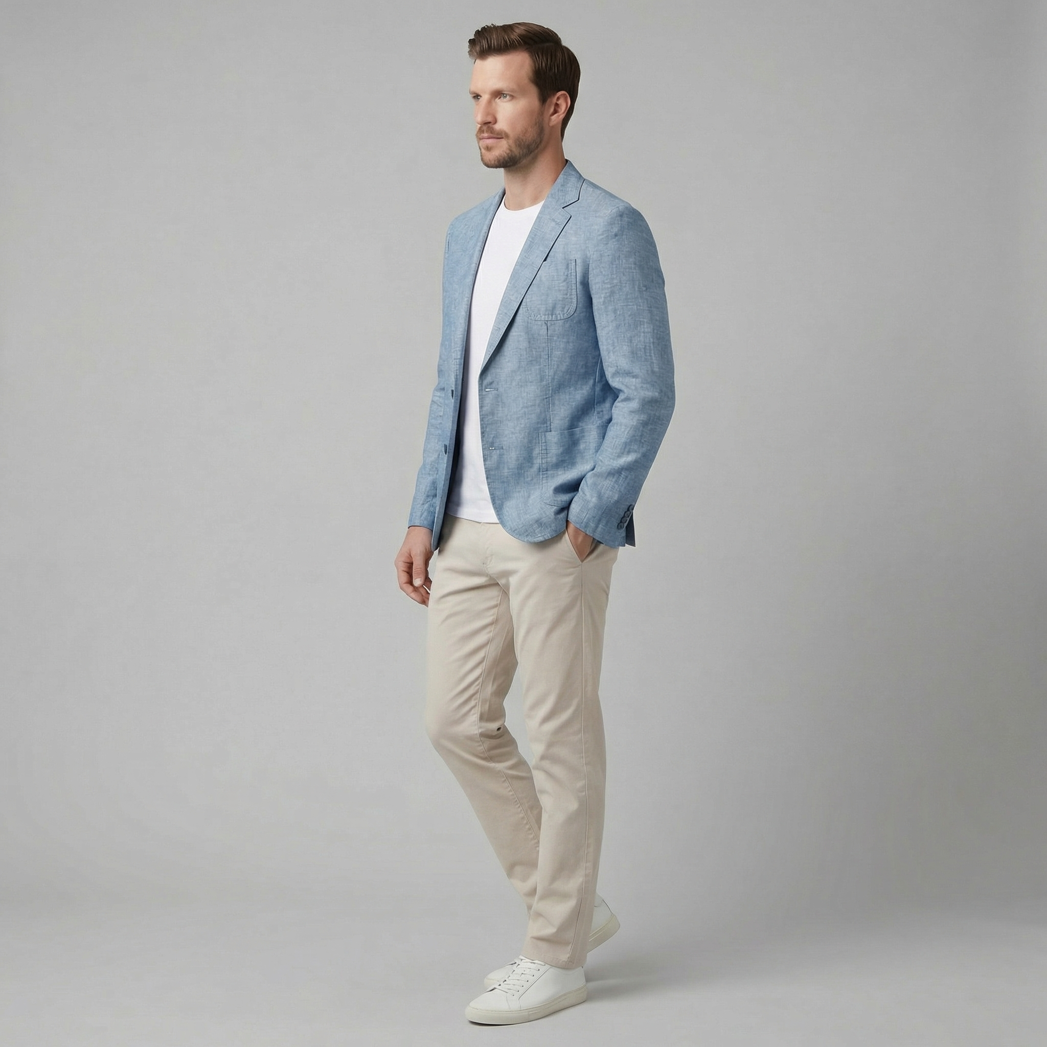 Men's Linen Blazer Jacket