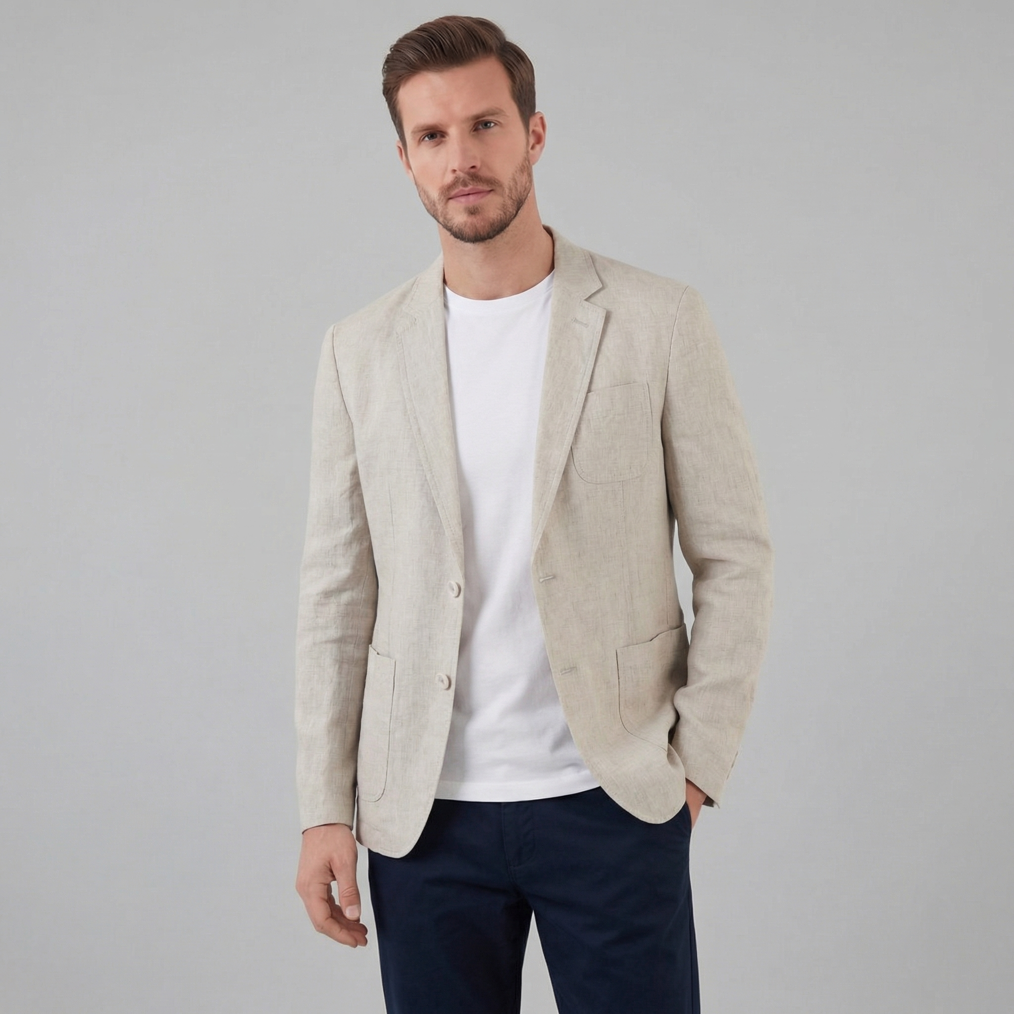 Men's Linen Blazer Jacket