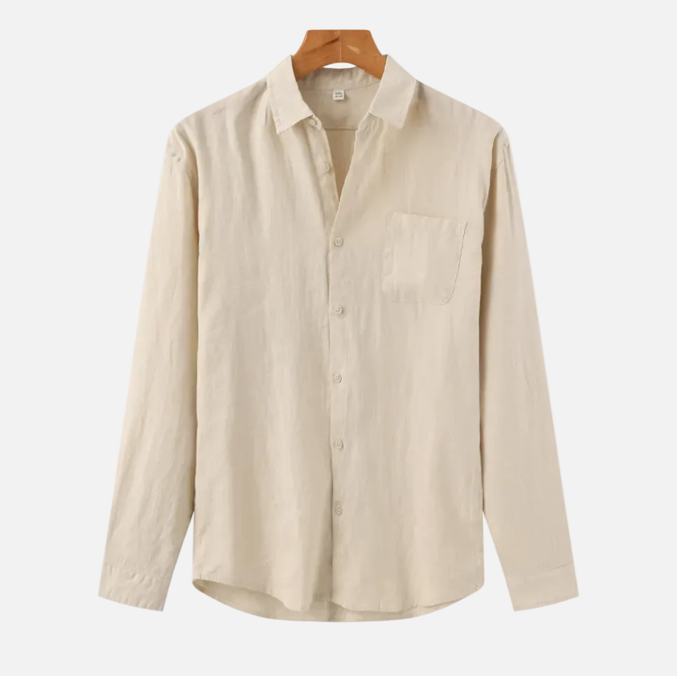 Men's Linen Button-Up Shirt