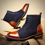 Men’s Two-Tone Leather Hybrid Dress Boots