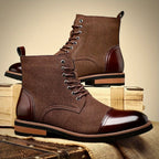 Men’s Two-Tone Leather Hybrid Dress Boots