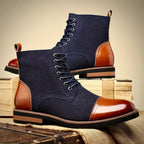 Men’s Two-Tone Leather Hybrid Dress Boots