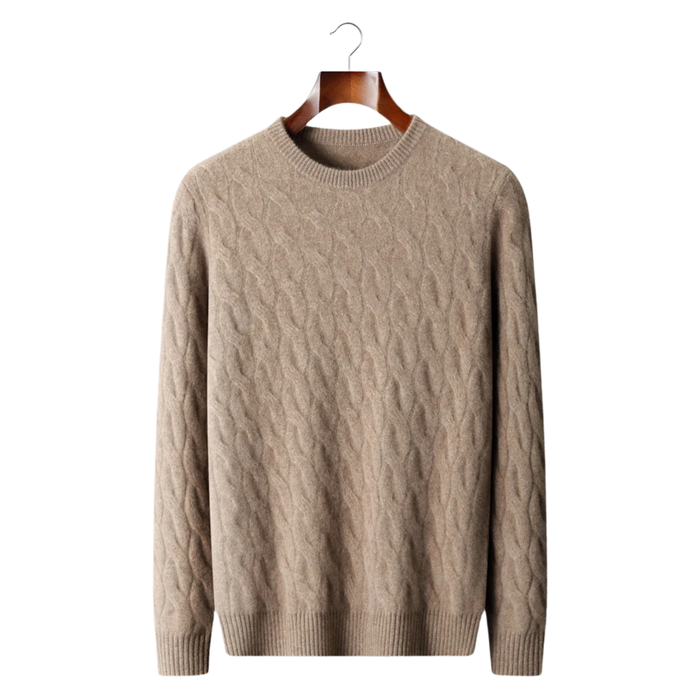 Cable Knit Wool Crewneck