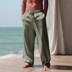 Men's Relaxed Fit Trousers with Elasticated Waist and Side Pockets