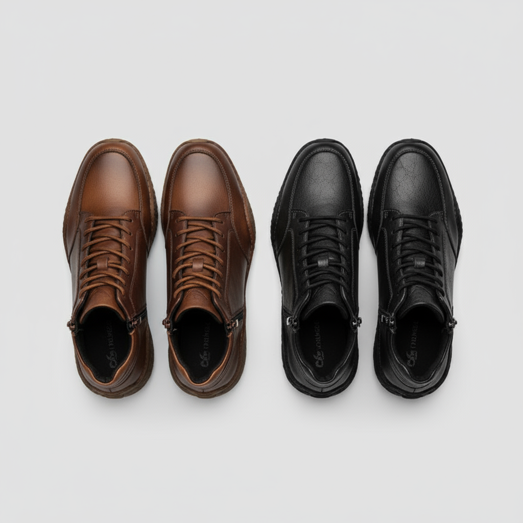 Mens Leather Ankle Boots