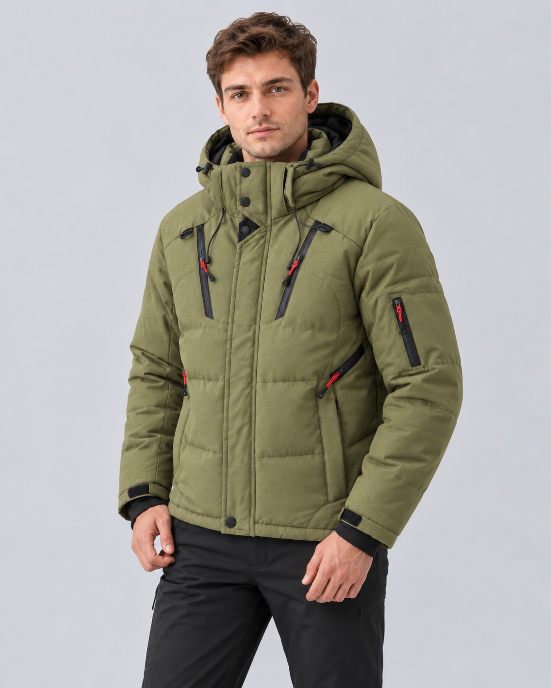Men's Hooded Puffer Jacket – Insulated Quilted Winter Coat