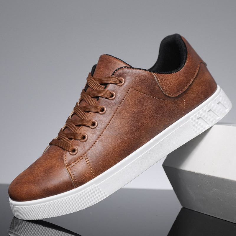 Stylish Faux Leather Sneakers for Men