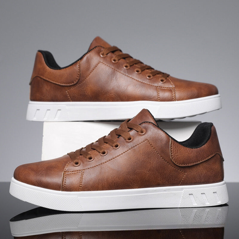 Stylish Faux Leather Sneakers for Men