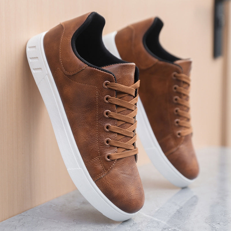 Stylish Faux Leather Sneakers for Men
