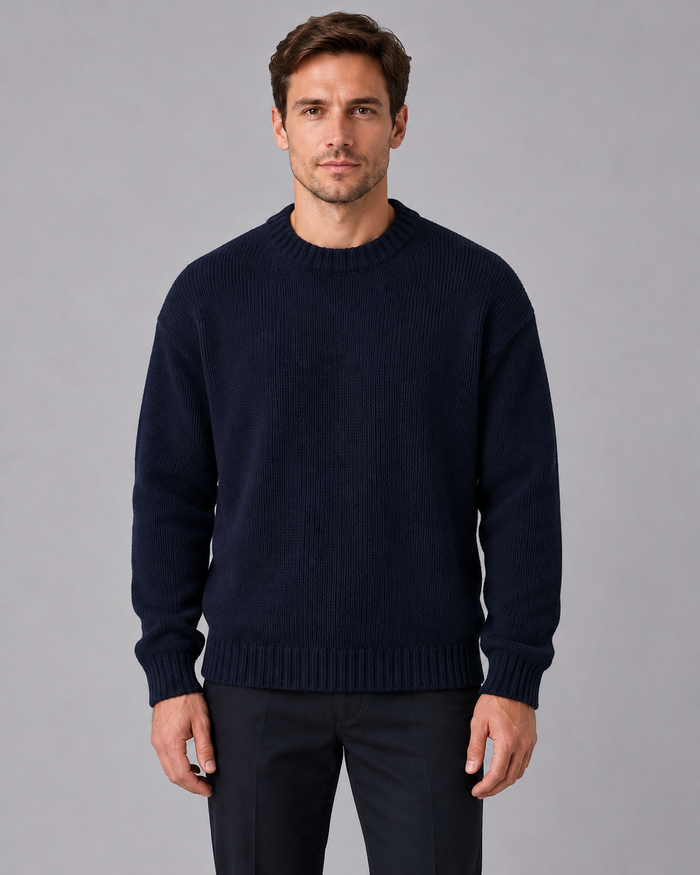 Unisex Soft Knitted Jumper with Round Neck