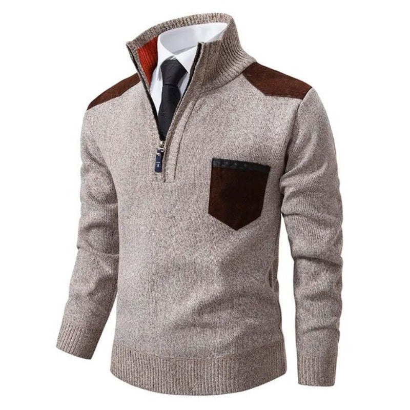 Men's Luxurious Crew-Neck Jumper — Elegant Autumn & Winter Knitwear for Smart-Casual & Formal Wear