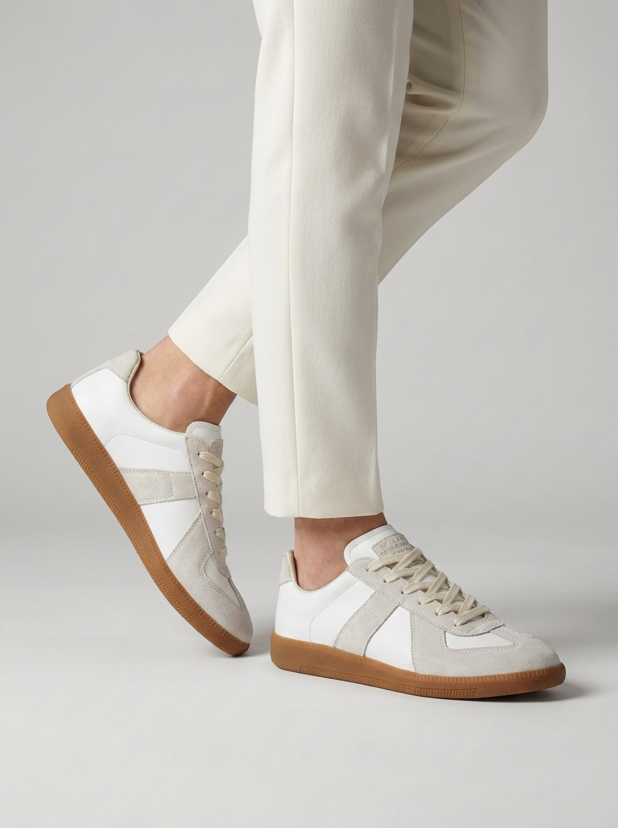 Retro Sneakers in Suede and Leather