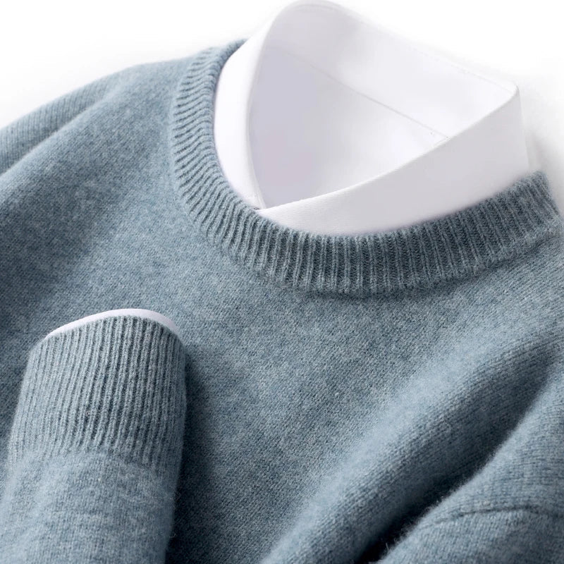 Men's Fine Knit Crew Neck Sweater