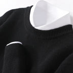 Men's Fine Knit Crew Neck Sweater