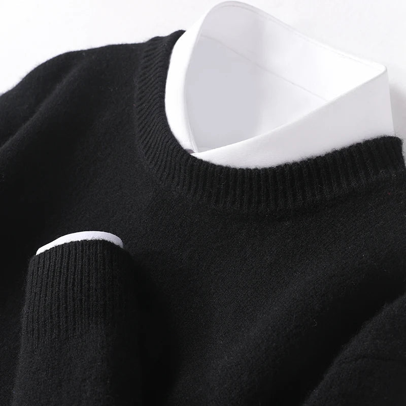 Men's Fine Knit Crew Neck Sweater