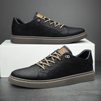 Classic Faux Leather Sneakers for Men