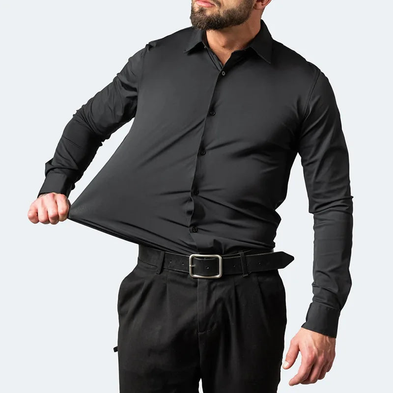 Men's Button-Down Long-Sleeved Shirt