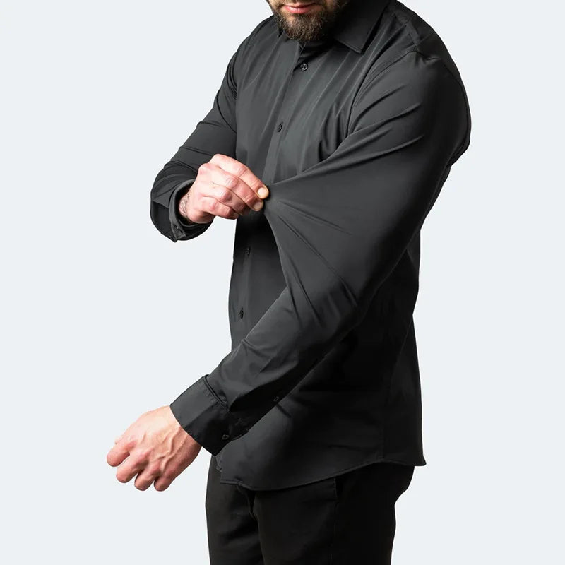 Men's Button-Down Long-Sleeved Shirt