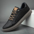 Classic Faux Leather Sneakers for Men