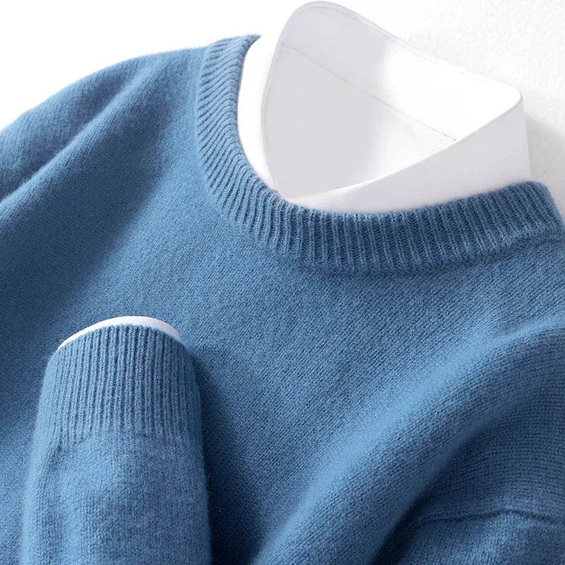 Men's Fine Knit Crew Neck Sweater