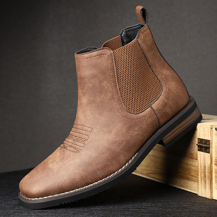 Mens Leather Ankle Boots