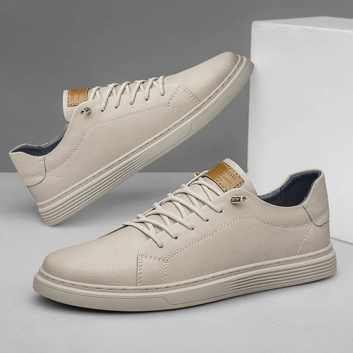 Classic Faux Leather Sneakers for Men